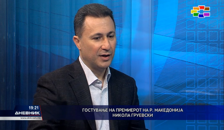 Интервјуот на премиерот Никола Груевски во ТВ Дневникот траеше 19 миути. Фото: видео прилог скриншот