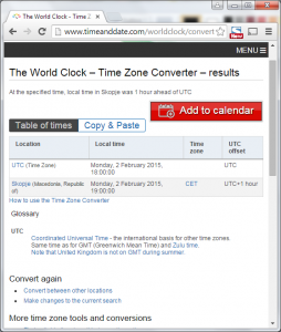 „Youtube DataViewer“ автоматски го префрла корисникот кон апликација за конверзија на датумот и времето, при што податоците по Гринич се веќе внесени и само треба да се избере временската зона. 