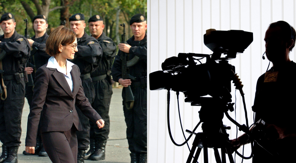 „Успешен“ рецепт: злоупотреби полиција, злоупотреби медиуми. Фото: МВР, 2012 (лево), Alain Bachellier, 2008 (десно). Фото колаж: СПФМ