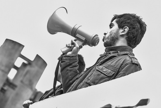 Од протестите на Студентскиот пленум. Фото: FOSIM, 17.11.2014