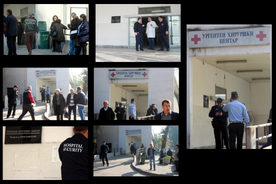 Фотографиите на МИА од Клиничкиот центар на 9 ноември 2015. Протестот го нема никаде.