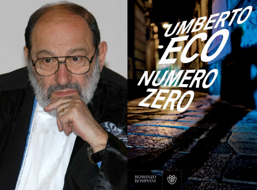 Умберто Еко и неговиот најнов роман „NumeroZero“. Фото: Википедија