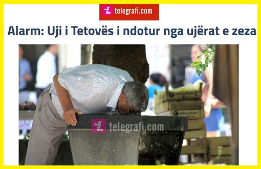 Telegrafi za vodata za pienje vo Tetovo